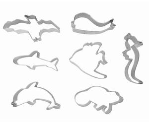 Ibili 723500 - Set 7 cortapastas estañados Animales marinos (8..12 cm)