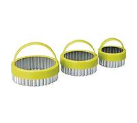 Ibili Set 3 Cortapastas RIZADOS C/ASA ESTAÑADO, Stainless Steel, Metálico, 30 x 30 x 30 cm