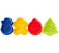 Ibili Cortapastas con EXPULSOR Navidad (4 PCS), Multicolor, 13 x 13 x 6 cm