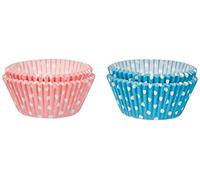 Ibili 735904 CAPSULAS REPOSTERIA Lunares, Stainless Steel, Rosa/Azul/Blanco, 24 x 12 x 5 cm