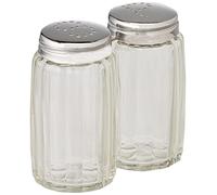 Ibili Set SALERO+PIMENTERO PEQUEÑOS, Stainless Steel, Plateado, Transparente, 9 x 8 x 4 cm