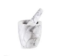 IBILI 780310 MORTERO MARMOL, Balnco y Gris