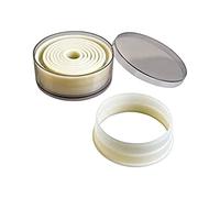 Ibili 784201 Lot de 9 emporte-pièces arrondi Lisse Corta MASAS Redondo Liso (9 PC), Stainless Steel, Blanco, 10 x 10 x 5 cm, 9