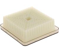 Ibili Corta MASAS Cuadrado Rizado (9 PC), Stainless Steel, Transparente y Blanco, 10 x 10 x 5 cm