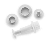 Ibili Set 3 CORTADORES con EXPULSOR Redondo, Stainless Steel, Centimeters, 3