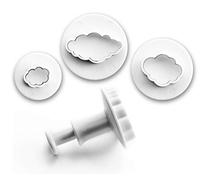 Ibili 788409 Set 3 CORTADORES con EXPULSOR Nubes, Stainless Steel, Blanco, Centimeters
