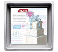 IBILI 815225 - Molde Cuadrado Extra Alto (25 x 25 x 10 cm) Aluminio anodizado