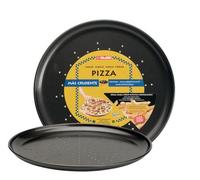 Ibili Molde Pizza Crispy Moka 28 CMS, Stainless Steel, Negro, 28 cm