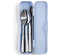 Ibili 8411922448580 Set 3 Cubiertos con Estuche Lunch Away, Multicolor, Talla Única, Nylon