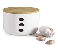 IBILI 8411922449679 Tarro para Ajos Ceramic y Bamboo, Multicolor, Talla Única, Nylon