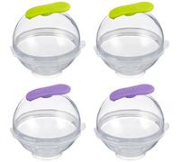 Ibili 870500 Set 4 Molde Bolas Hielo 5,5 cm. plastico, Silicona, 12 x 12 x 7