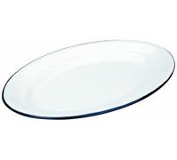 Ibili Bandeja Ovalada 40x27 CMS, Stainless Steel, Blanco y Azul, 40 x 27 x 9 cm