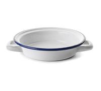 Ibili Bandeja Redonda con Asas Blanca 22 CM, Stainless Steel, 24x24x5 cm