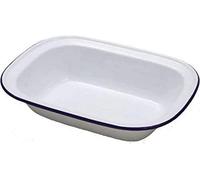 Ibili Fuente Rectangular 15 CM, Stainless Steel, Blanco y Azul, 18x14x4 cm