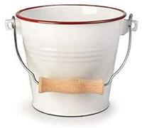 Ibili Cubo Bordeaux 14 CM, Stainless Steel, White/Red