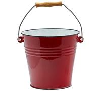 Ibili 911522 - Cubo de acero esmaltado de porcelana, color rojo