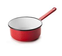 IBILI Cazo Promo Extra 14 cm Acero esmaltado Apto para inducción Rojo/Blanco