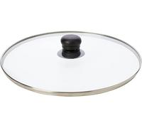 Ibili Tapa DE Cristal 36 CM, Stainless Steel, Transparente/Plateado/Negro, 36 x 36 x 10 cm