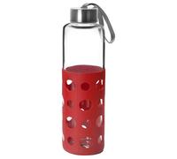 Ibili - botella de vidrio lake 550 ml rojo, borosilicato, reutilizable