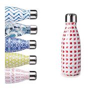 IBILI - Botella termo doble pared doodle 350, Acero Inoxidable 18/10, Doble pared, Reutilizable