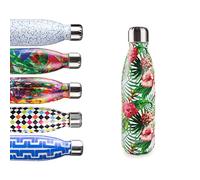 IBILI - Botella termo jardin 500, Acero Inoxidable 18/10, Doble pared, Reutilizable