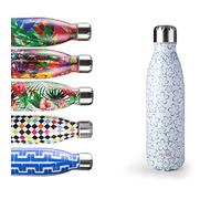 IBILI - Botella termo spring blue 500, Acero Inoxidable 18/10, Doble pared, Reutilizable