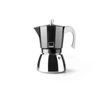 IBILI - Cafetera express Elba Black, 9 tazas, 450 ml, Aluminio fundido, Base de Acero Inoxidable, Apto para inducción