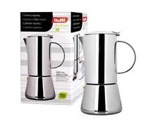 IBILI - Cafetera express Essential, 4 tazas, 200 ml, Acero Inoxidable, Apto para inducción