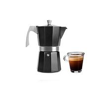 IBILI - Cafetera express Evva Black, 6 tazas, 300 ml, Aluminio fundido, Apto para inducción