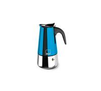 IBILI - Cafetera express Moca Blue, 2 tazas, 100 ml, Acero Inoxidable, Apto para inducción