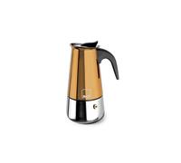 IBILI - Cafetera express Moca Cupra, 4 tazas, 185 ml, Acero Inoxidable, Apto para inducción