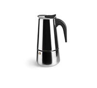 IBILI - Cafetera express Moka, 10 tazas, 460 ml, Acero Inoxidable, Apto para inducción
