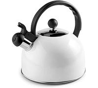 IBILI - Cafetera Silbante Blanca, 2,5 litros, Acero inoxidable, Apto para inducción