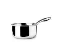 IBILI - Cazo tricapa triply Natural, 16 cms, 1,5 litros, Acero inoxidable, Apto para induccion, sin antiadherente