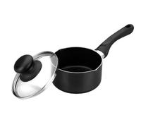 IBILI - Cazo con pico y tapa de cristal, Aluminio, 12 x 12 x 5 cm, Antiadherente, Apto para induccion