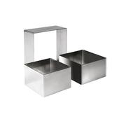 Ibili ARO Cuadrado INOX 8x8x4,50 CMS, Stainless Steel