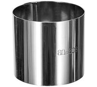 Ibili Anillo de repostería de acero inoxidable, forma redonda, plateado, 5 x 4,5 cm