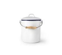 IBILI - Cubo con Tapa para Compost 4 Litros Acero Esmaltado Vitrificado Diseño Artesanal
