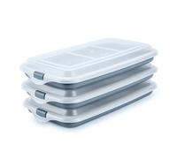 Ibili Deli - Lote De 3 Recipientes Apilables Porta Embutidos Y Alimentos. Color Azul