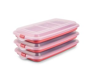 Ibili Deli New - Lote De 3 Recipientes Apilables Porta Embutidos Y Alimentos. Color Rojo