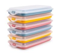Ibili Deli New - Lote De 6 Recipientes Apilables Porta Embutidos Y Alimentos. Color Surtido