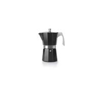 IBILI - Cafetera express Evva Black, 12 tazas, 600 ml, Aluminio fundido, Apto para inducción