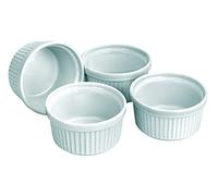 IBILI Ibili_230010 Molde Ramequin, Blanco, 9 cm, Set de 4