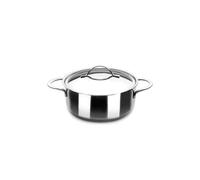 IBILI Cacerola con tapa Noah 22 cms, Acero Inoxidable 18/10, Apta para inducción