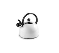 Ibili Cafetera silbante Blanca – 2,5 litros – Acero inoxidable – Apta para inducción