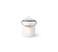 IBILI - Cubo con Tapa para Compost 4 Litros Acero Esmaltado Vitrificado Diseño Artesanal