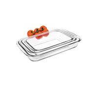 Ibili – Set 3 fuentes para horno Kristall rectangulares
