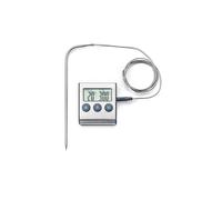 Ibili Termómetro digital magnético con sonda – Acero inoxidable – Para aves, pescados y carnes – Plata