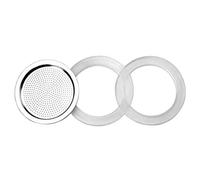 IBILI - Junta silicona + filtro cafetera essential 4 tazas, set de 2 juntas + 1 filtro