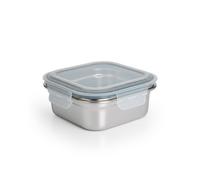 Ibili Keepklin - Recipiente Cuadrado De 0.3l En Acero Inoxidable Apto Microondas